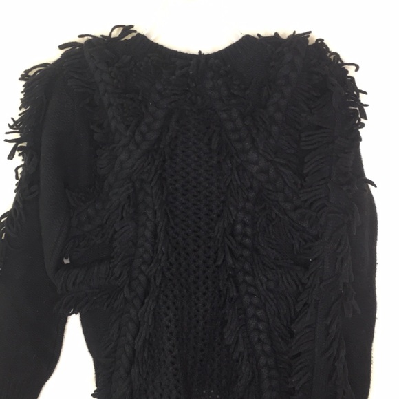 Sass & Bide Sweater Mojo Kiko Black Fringe Small - Picture 11 of 12
